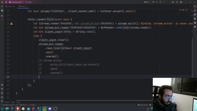 Let's create a multi-threaded async chat server with tokio 1 смотреть онлайн