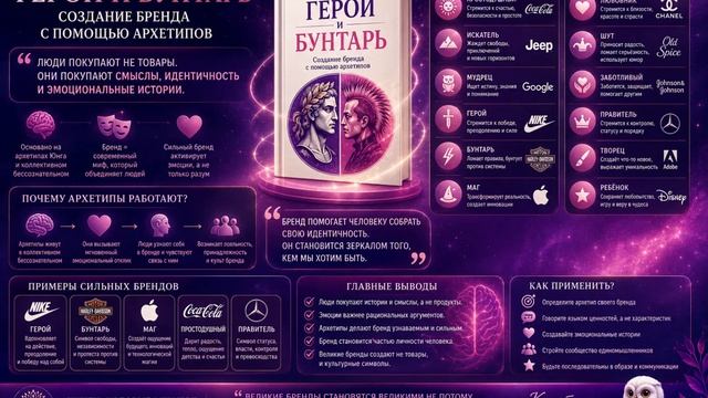 «Герой и бунтарь. Создание бренда с помощью архетипов» Маргарет Марк и Кэрол Пирсон | Обзор смотреть онлайн