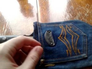 чехол для лопаты из старых джинс