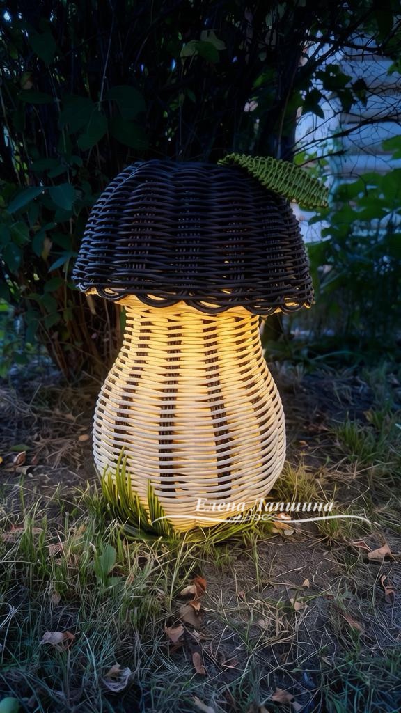 Гриб из ротанга🍄🟫😍