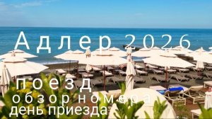 АДЛЕР 2026/ПОЕЗД 587/Внезапно уехали на море/Обзор номера/День приезда