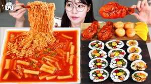 Мукбанг - курица и острая лапша - азиатский формат
