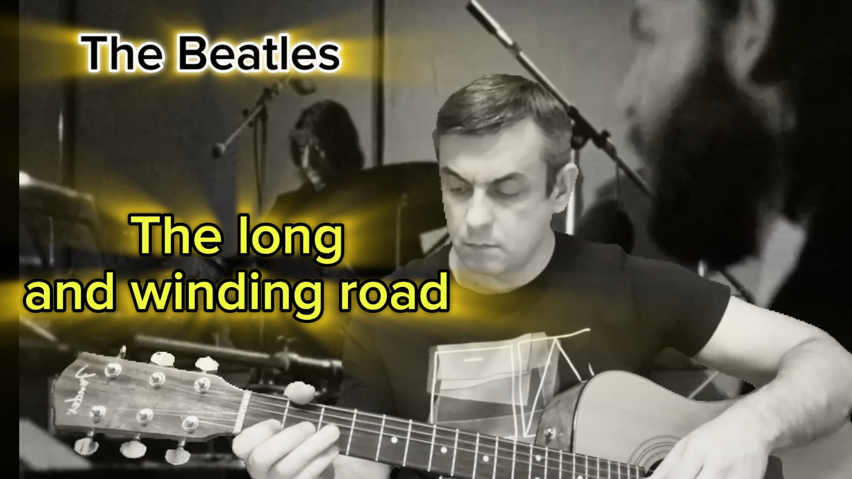 The Beatles "The Long and Winding Road" на аккустической гитаре