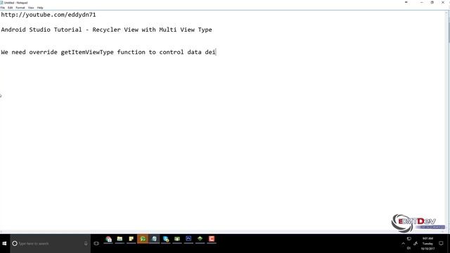 Android Studio Tutorial - Recycler View with Multiple view types edmt dev смотреть онлайн