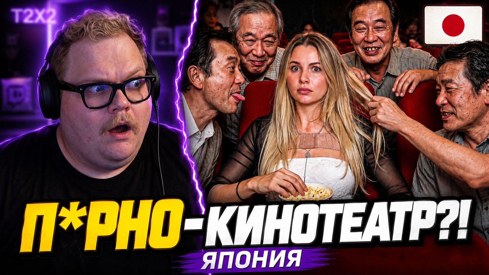 СХОДИЛА В П*РНО-КИНОТЕАТР В ЯПОНИИ — ЧТО ОНА ТАМ УСТРОИЛА?! | РЕАКЦИЯ T2x2 смотреть онлайн