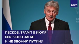 Песков: Трамп 8 июля был явно занят и не звонил Путину
