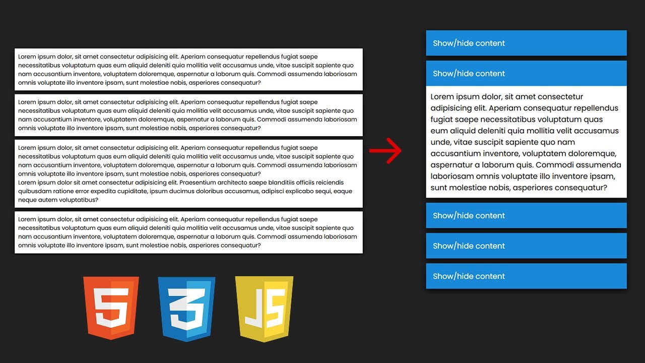 Responsive Accordion на HTML, CSS и JavaScript | Адаптивный аккордеон на определённой ширине экрана смотреть онлайн