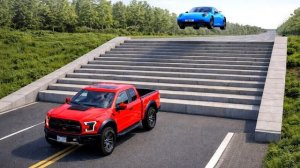 Испытание «Машины против лестницы» в BeamNG.drive!