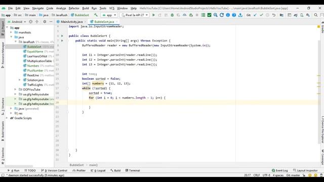 Пузырьковая сортировка java, while, for, if JavaRush 4 уровень 6 лекция. Bubble Sort, while, for, if смотреть онлайн