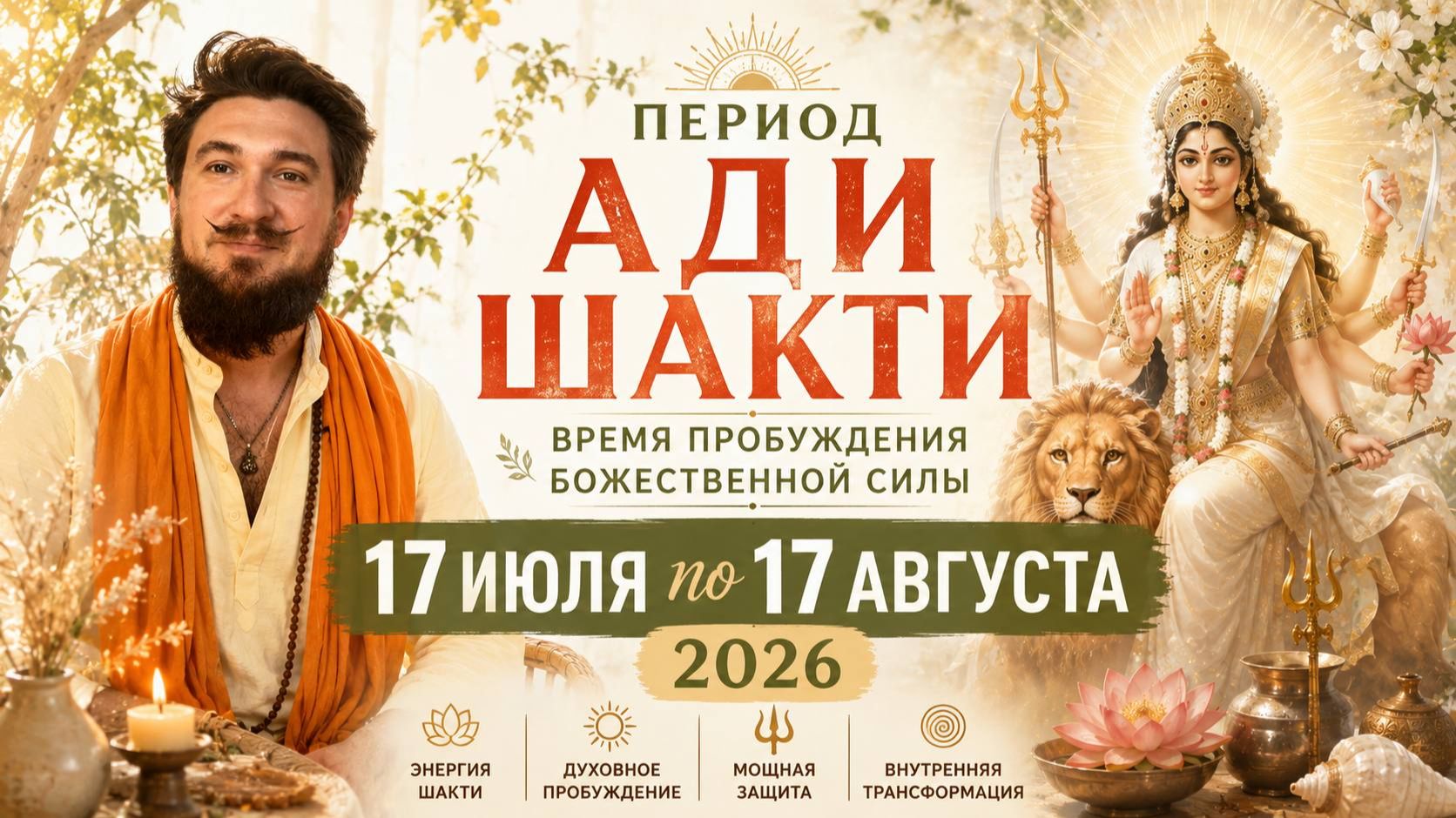 Месяц Ади Шакти — 17 июля по 17 августа — САМОЕ ВАЖНОЕ! — Кир Сабреков 2026 смотреть онлайн