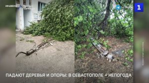 В Севастополь – непогода: ветер валит опоры освещения