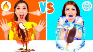 Холодная или Горячая Еда Челлендж # Безумная Кулинарная Битва от DuKoDu Challenge