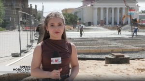 На площади Павших борцов в Волгограде начали заливку фундамента для пешеходной зоны