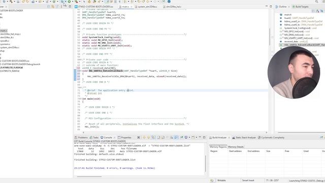 STM32 Bootloader CH1_2, UART Receiving Data and Python Script to send data over serial port смотреть онлайн