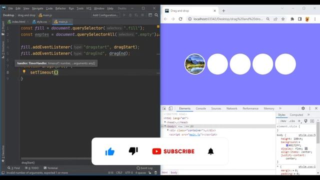 Drag and Drop in pure Java script /CSS3 | Как перетащить элемент с помощью JS смотреть онлайн