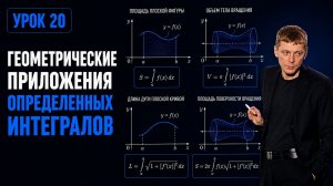20.  Геометрические приложения определенных интегралов