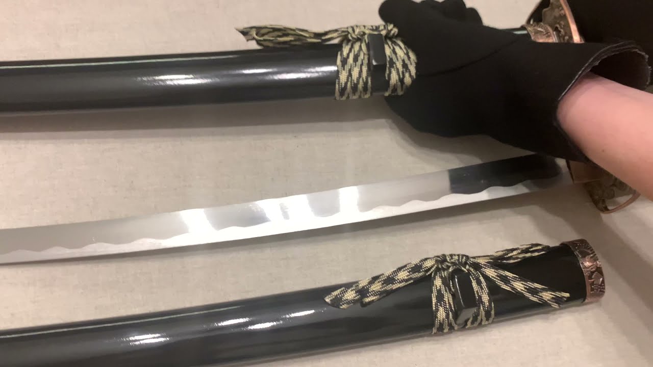 Катана и Вакидзаши бронзовая цуба, Japan Samurai swords Katana & Wakizashi D-50013-BK-KA-WA смотреть онлайн