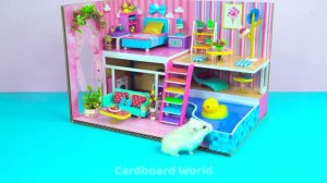Сделай сам Миниатюрный домик❤️ Современный домик из картона 😍 DIY пледлки детям