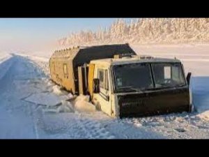Зимник! Грузовики на тяжелом бездорожье Крайнего Севера