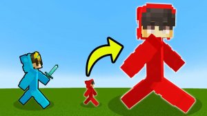 Крошечный и гигантский спидраннер против охотника в Minecraft