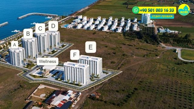 Квартира на первой береговой от 80 000 евро! Недвижимость Северного Кипра, район Газиверен смотреть онлайн
