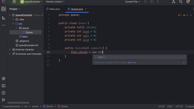 Реализация очереди на Java с нуля | Структуры данных и алгоритмы смотреть онлайн