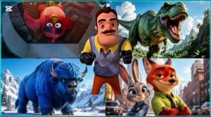 Angry Birds против Динозавров и Зомби Бизона в Зверополисе!