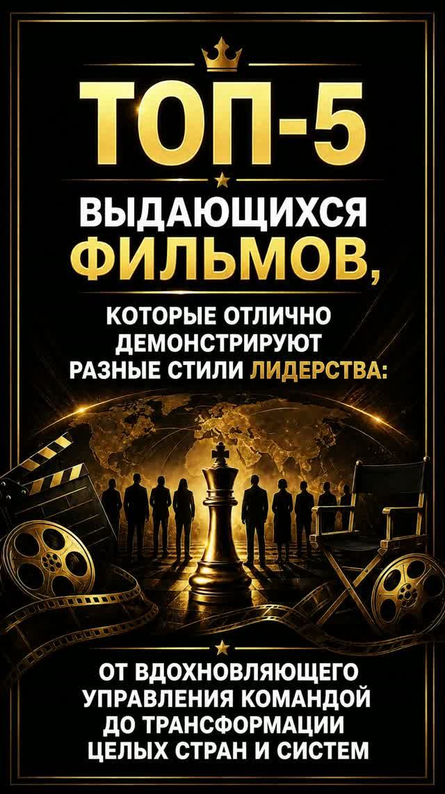🎬 ТОП-5 ФИЛЬМОВ, КОТОРЫЕ СДЕЛАЮТ ИЗ ТЕБЯ ЛИДЕРА за 2 часа!