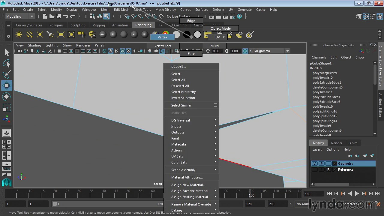 42. Объединение вершин с помощью Merge и Target Weld. Курс Maya для начинающих. Урок №42 смотреть онлайн
