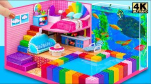 Постройте из LEGO бассейн, мини-аквариум, спальню, ванную, кухню ❤️ Миниатюрный картонный домик
