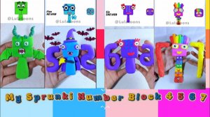 My New ! Sprunki OC :Four , Five, Six, Seven From Number Block All Phases#mysprunkioc #numberblocks