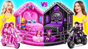 Строим Удивительный Кукольный Домик # Семья Барби vs Семья Братц Челлендж от