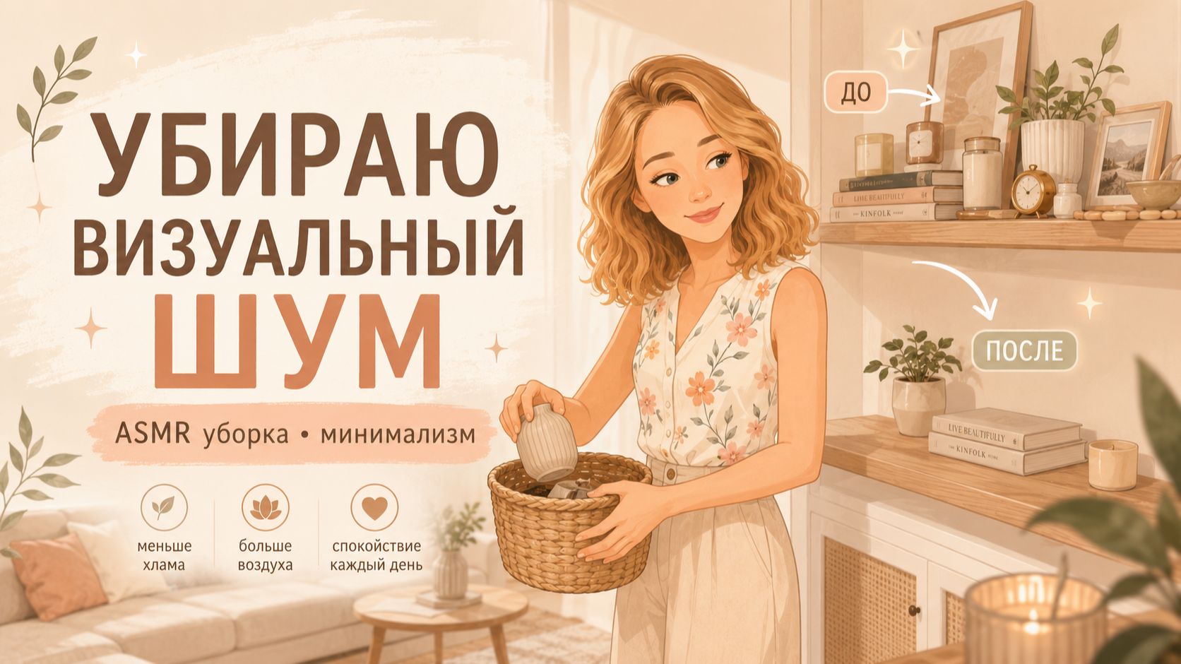 Убираю визуальный шум в доме | ASMR уборка и минимализм