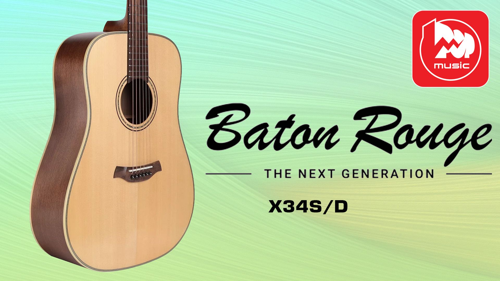 Глянцевая акустическая гитара BATON ROUGE X34S/D смотреть онлайн