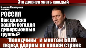Максим Шингаркин: Россия. Как далеко зашли сегодня диверсионные группы?