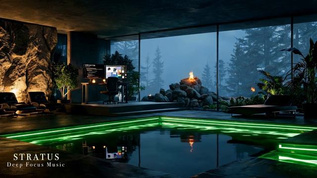 Deep Work Music ｜ Forest Cabin Soundscape for Neural Focus & Coding Flow смотреть онлайн