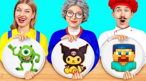 Кулинарный Челлендж_ Я против Бабушки _ Забавная Кухонная Битва от Jelly DO Challenge