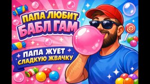 ПАПА ЛЮБИТ БАБЛ ГАМ ПАПА ЖУЕТ СЛАДКУЮ ЖВАЧКУ...