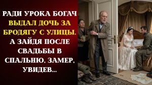 Ради урока БОГАЧ выдал ДОЧЬ за БРОДЯГУ с улицы. Истории  жизни.