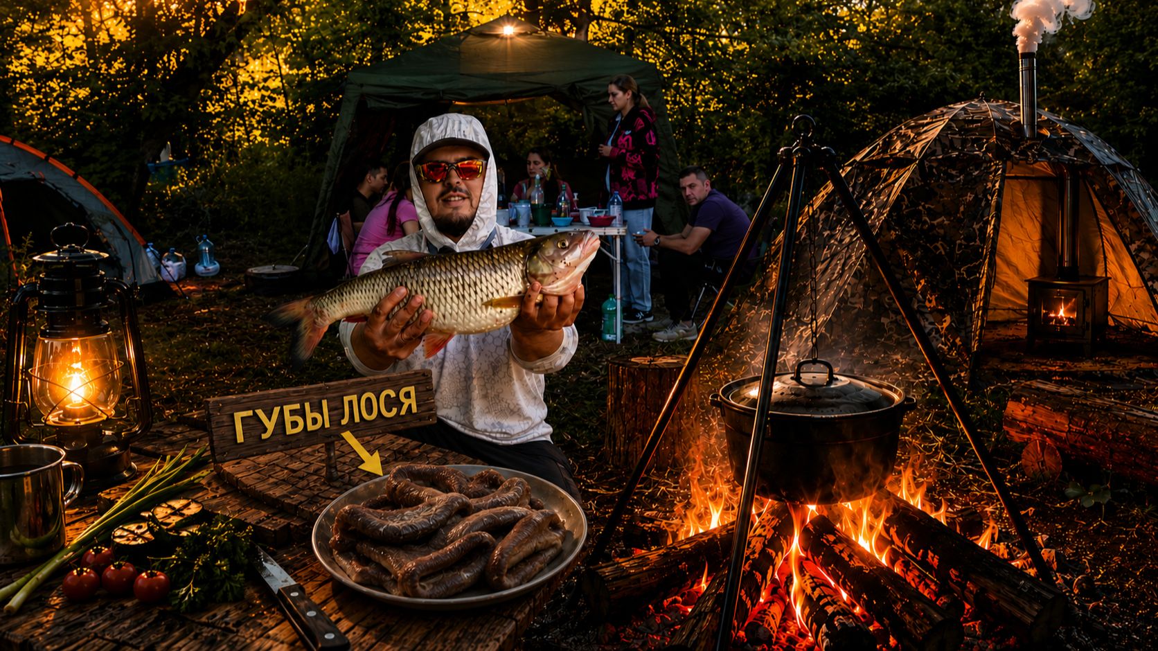 ПОЙМАЛ ОГРОМНОГО ГОЛАВЛЯ И ПРИГОТОВИЛИ САМЫЙ СТРАННЫЙ ДЕЛИКАТЕС! Отдых с палатками в июле 2026 смотреть онлайн