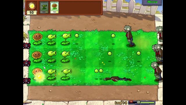 Это и в правду сложно!!! #1 Plants vs Zombies Mega Hard Mode
