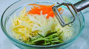 ВИТАМИННАЯ БОМБА! Вкусный, сочный и полезный салат за несколько минут.