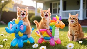 Мама-кошка подстригает шерсть на ферме и делает тигровую шапку для котят дома🐾🎩🐯