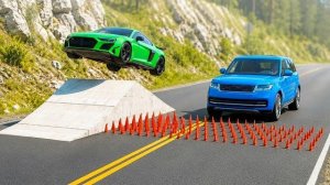 Испытание «Машины против шипов» в BeamNG.drive!