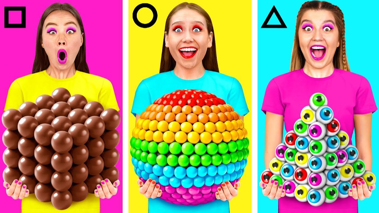 Геометрический Челлендж с Едой с DuKoDu Challenge смотреть онлайн