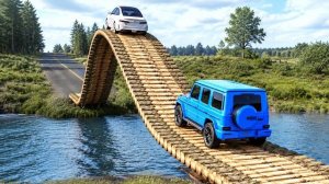 Испытание: автомобили против трамплина в BeamNG.drive!