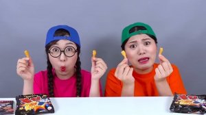 Огненная лапша Черная лапша Жареная курица Мукбанг ДОНА DONA