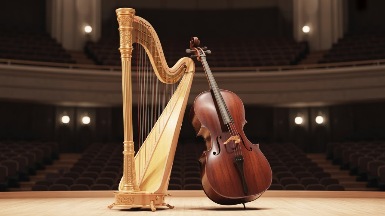 Арфа и Виолончель в стиле грустной красоты | Harp & Cello Classical Music for Peace and Inspiration смотреть онлайн