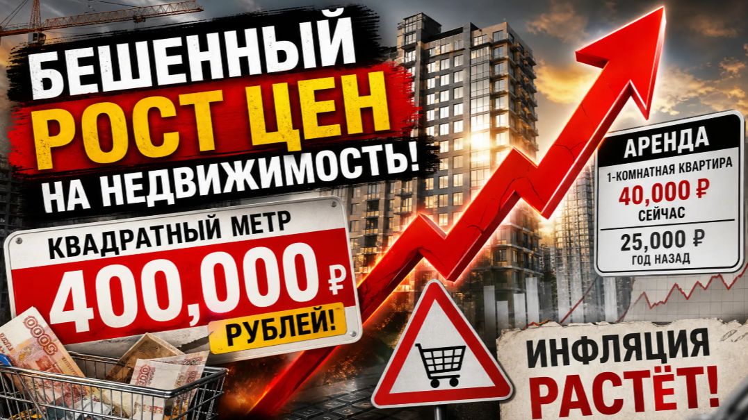 ЛЮТЫЙ РОСТ ЦЕН НА НЕДВИЖИМОСТЬ В В МОСКВЕ И РОССИИ!! КВАДРАТНЫЙ МЕТР ПО 400,000 РУБЛЕЙ! АРЕНДА! смотреть онлайн