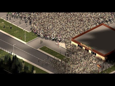 🧟Пылающая толпа у МегаМолла | Project Zomboid смотреть онлайн